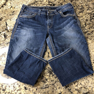Size 31 Silver Jeans Womens Denim Suki Surplus Capri Stylish Distressed KH